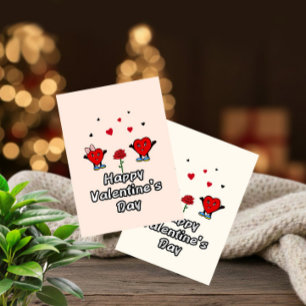 Schattige rode harten feestdagenkaart