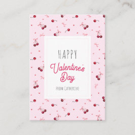 Schattige Rode Harten Gelukkig Valentijnsdag   Notitiekaartje