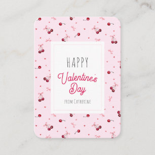 Schattige Rode Harten Gelukkige Valentijnsdag Notitiekaartje