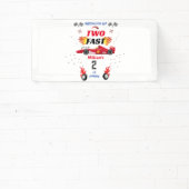 schattige rode jongen auto's Race auto twee snelle Spandoek (Insitu)