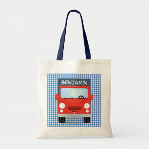 Schattige rode kawaii vrachtwagen cartoon illustra tote bag