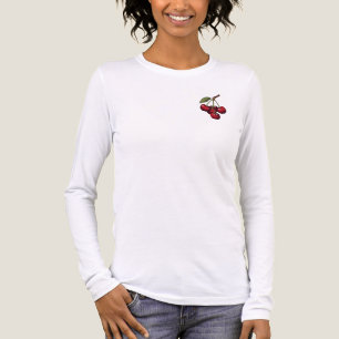 Schattige Rode Kersen mama zei Glanzende Zoete Ker Tri-Blend Shirt