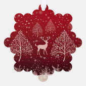 Schattige Rode Kerst Ornament Kaart (Achterkant)