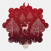 Schattige Rode Kerst Ornament Kaart (Voorkant)