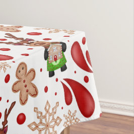 Schattige rode kerst-reindeer voor kinderen tafelkleed