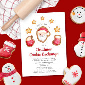 Schattige Rode Kerstman Kerstkoek Uitwisseling Kaart