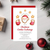 Schattige Rode Kerstman Kerstkoek Uitwisseling Kaart