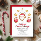 Schattige Rode Kerstman Kerstkoek Uitwisseling Kaart