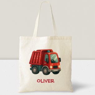 Schattige rode kiepwagen tote bag