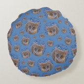 Schattige rode kitten - kat patroon rond kussen (Achterkant)