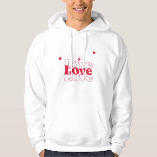 Schattige Rode Liefde Typografie Grafisch Ontwerp Hoodie