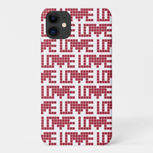 Schattige rode liefde vierkante lettres Case-Mate iPhone case (Achterkant)