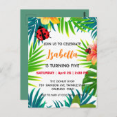 Schattige rode lieveheersbeestje met polka stippen briefkaart (Voorkant / Achterkant)