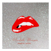 Schattige Rode Lips, Makeup kunstenaar Poster (Voorkant)