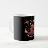 Schattige rode magiër kat held koffiemok (Voorkant links)