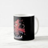 Schattige Rode Magiër Kat Held Koffiemok (Voorkant rechts)