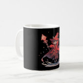 Schattige Rode Magiër Kat Held Koffiemok (Voorkant links)