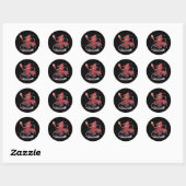 Schattige Rode Magiër Kat Held Ronde Sticker (Vel)