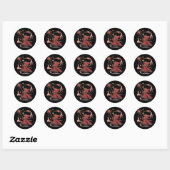 Schattige rode magiër kat held ronde sticker (Vel)