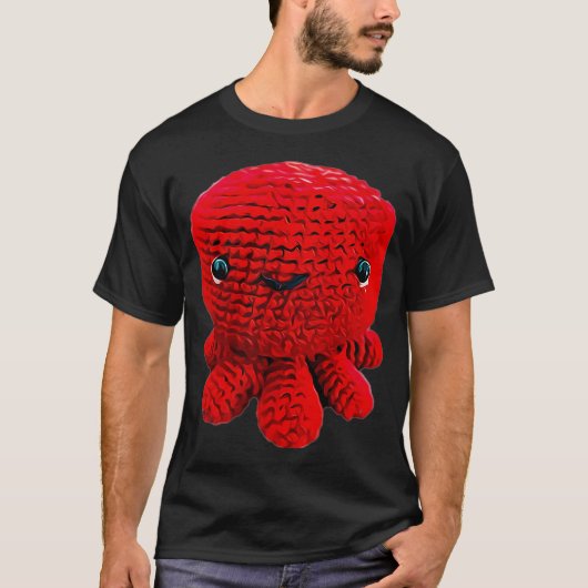 SCHATTIGE RODE OCTOPUS BABY T-SHIRT (Voorkant)