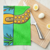 schattige rode paddenstoel theedoek (Quarter Fold)