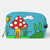 schattige rode paddenstoel toilettasje (Achterkant)