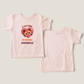 Schattige Rode Panda - 1e Verjaardag Meisje (Ontwerp Voorkant & Achterkant)