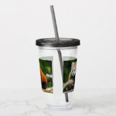 Schattige Rode Panda Acryl Drinkbeker (Links)