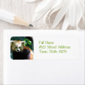Schattige rode panda Adresetiketten Etiket (Insitu)