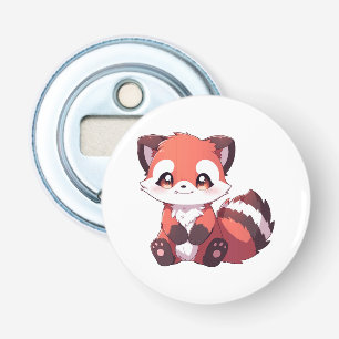 schattige rode panda button flesopener