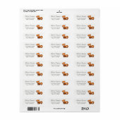Schattige Rode Panda Etiket (Full Sheet)