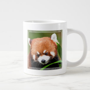 Schattige Rode Panda Grote Koffiekop
