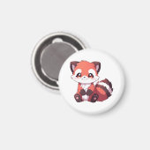 schattige rode panda magneet (Voorkant / Achterkant)