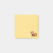 Schattige rode panda op geel post-it® notes (Voorkant)