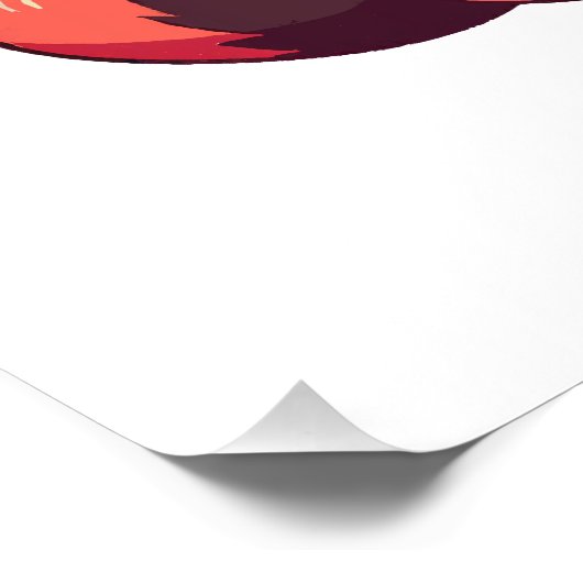 schattige rode panda perfect poster (Hoek)