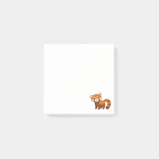 Schattige rode panda post-it® notes (Voorkant)