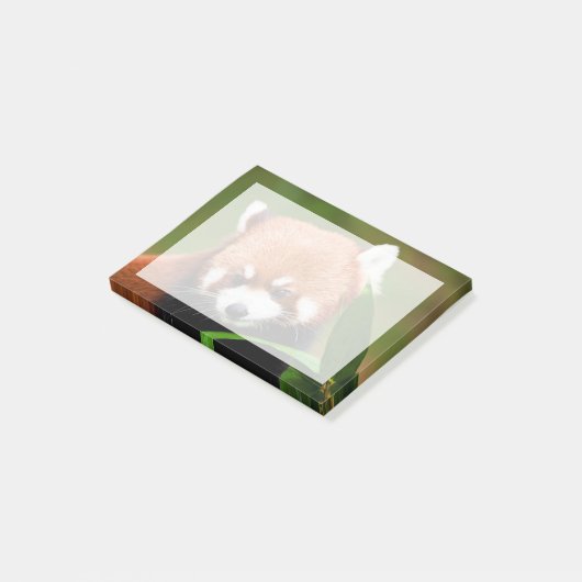 Schattige Rode Panda Post-it® Notes (Schuin)