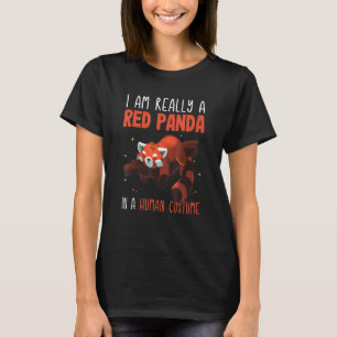 Schattige Rode Panda Rode Panda Mens Kostuum T-shirt