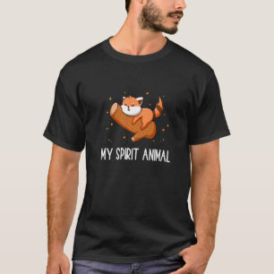 Schattige Rode Panda Rode Panda Mijn Spirituele Di T-shirt