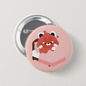Schattige Rode Panda Ronde Button 5,7 Cm (Voorkant /achterkant)