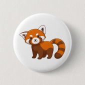 Schattige Rode Panda Ronde Button 5,7 Cm (Voorkant)