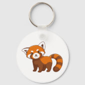 Schattige Rode Panda Sleutelhanger (Voorkant)