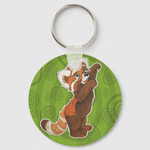 Schattige Rode Panda-Sleutelhanger Sleutelhanger