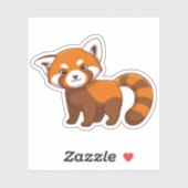Schattige Rode Panda Sticker (Vel)