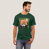 Schattige Rode Panda T-shirt (Voorkant volledig)