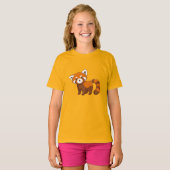 Schattige Rode Panda T-shirt (Voorkant volledig)