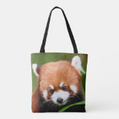 Schattige Rode Panda Tote Bag (Achterkant)