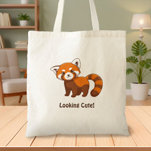 Schattige Rode Panda Tote Bag
