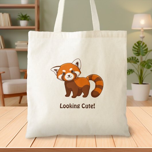 Schattige Rode Panda Tote Bag