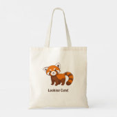 Schattige Rode Panda Tote Bag (Achterkant)